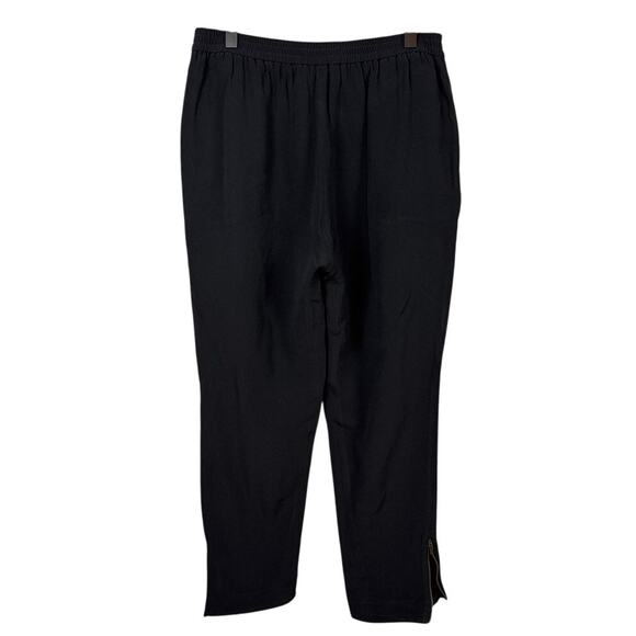 Stella McCartney Women's Black Joggers Elastic Waist Zipper Hem Size 44 (US M-L) - Picture 3 of 11